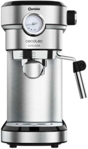 Cecotec Cafelizzia 790 Steel Pro con sistema Thermoblock e manometro, perfetta per preparare caffè espresso e cappuccini a casa