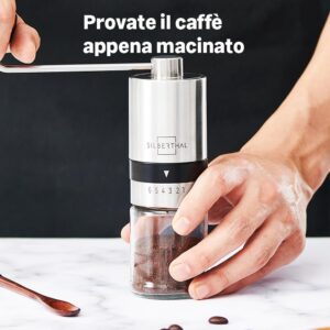 SILBERTHAL Macinacaffè Manuale in acciaio inox con regolazione granulometrica  