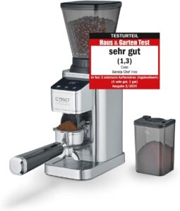 Immagine del BaristaChef Inox - Macinacaffè Elettrico con meccanismo conico in acciaio inox, 48 livelli di macinazione